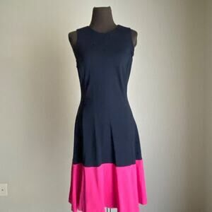 Eliza J sz 4 sleeveless A-line block‎ color sheath dress